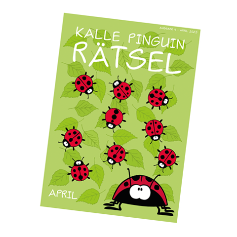Kalle Pinguin Rätsel Heft April 2025