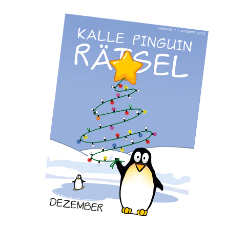Kalle Pinguin Rätsel Heft Dezember 2025