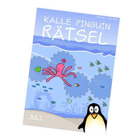 Kalle Pinguin Rätsel Heft Juli 2026