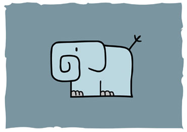 Postkarte elefant