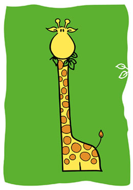 Postkarte giraffe