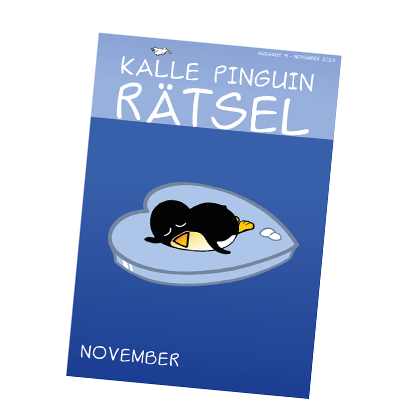 Kalle Pinguin Rätsel Heft November